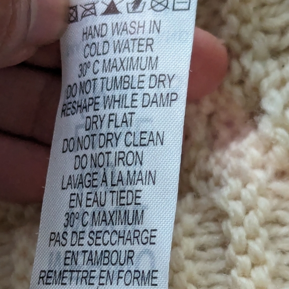 Inis Crafts Ireland Merino Wool Fisherman Zip Front Hooded Cardigan Swea… - Picture 9 of 12